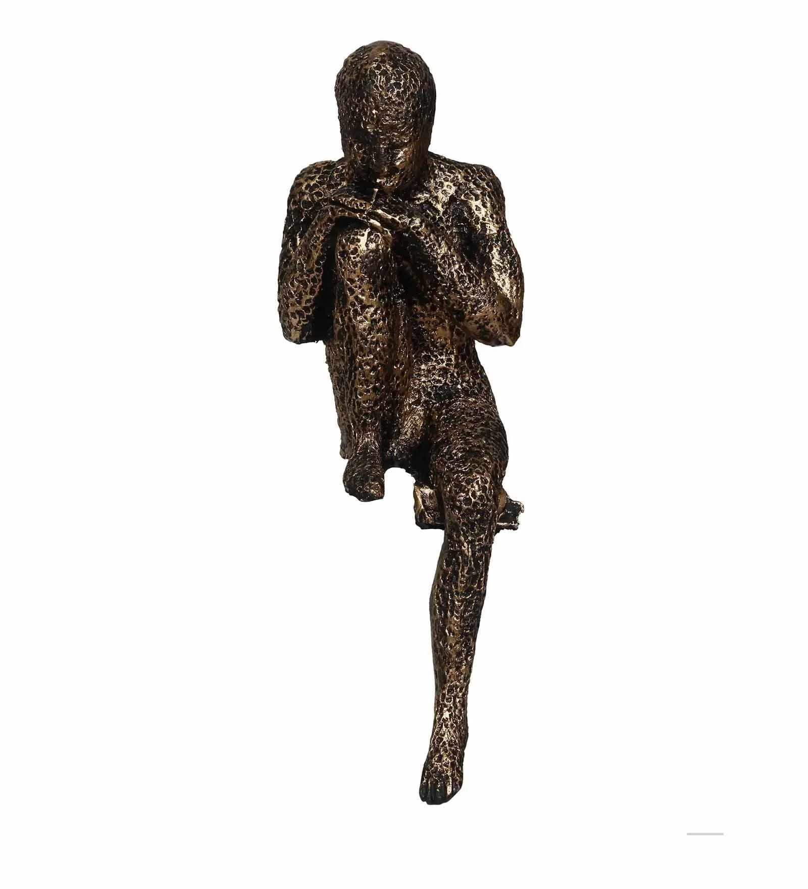 Modern Design Thinking Man Polyresin Figurine Plastic Sculpture For Spring Decor Thinking Man Polyresin Sculpture Figurine