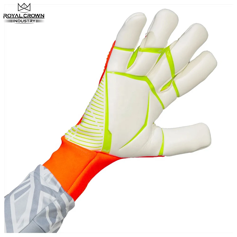 Hot sale goalkeeper gloves professional protect latex knitting Nylon football soccer goalkeeper gloves