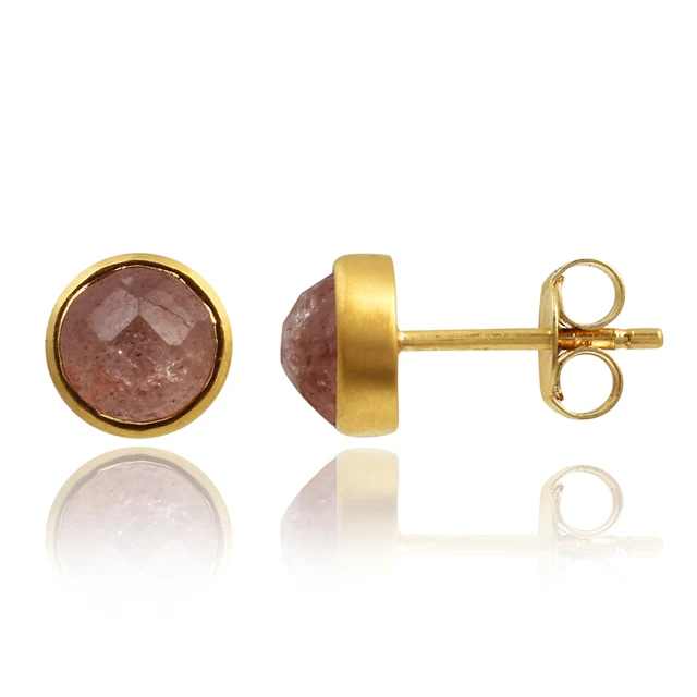 Серьги-гвоздики из серебра 925 пробы с матовой отделкой