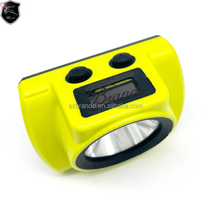 Magnetic attraction charging OLED display 15000 lux lamparas mineras rechargeable mining headlamp cordless miner cap lamp KL6-D