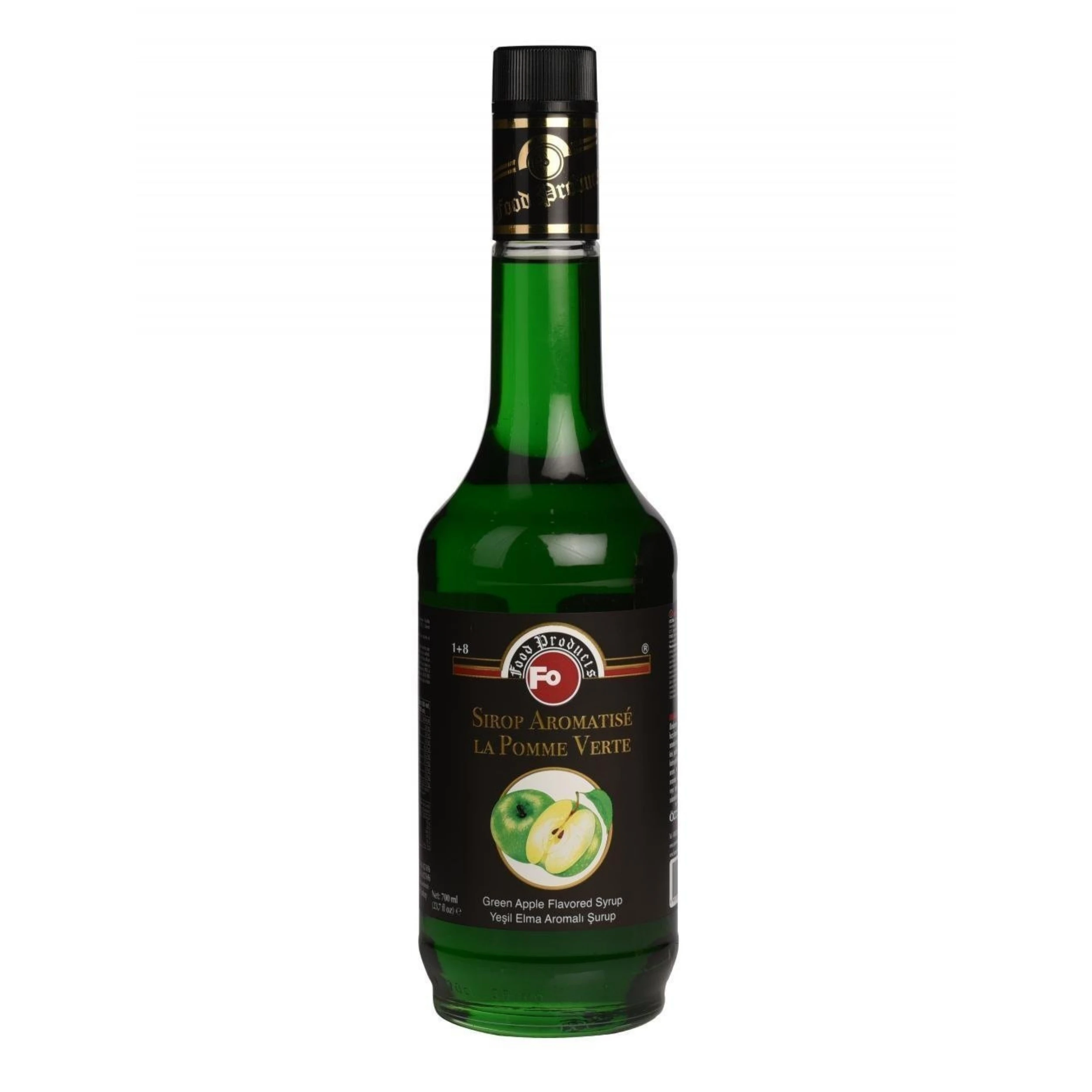 Fo Green Apple Flavored Syrup 700ml Green Apple Flavored Cocktail Syrup for Hotel Restaurant Cafe Wholesale Made in Turkey