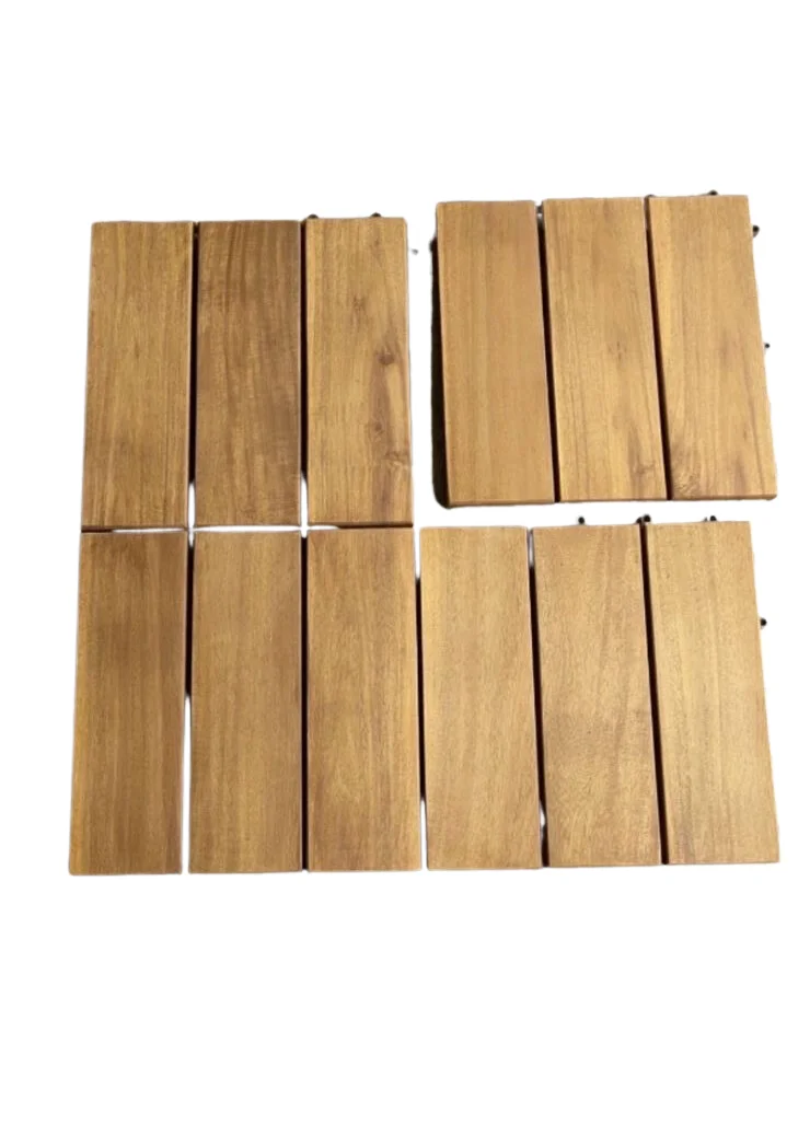 Acacia wood Decking Tiles 300*300mm for interior exterior home decor garden decor terrace decor back yard