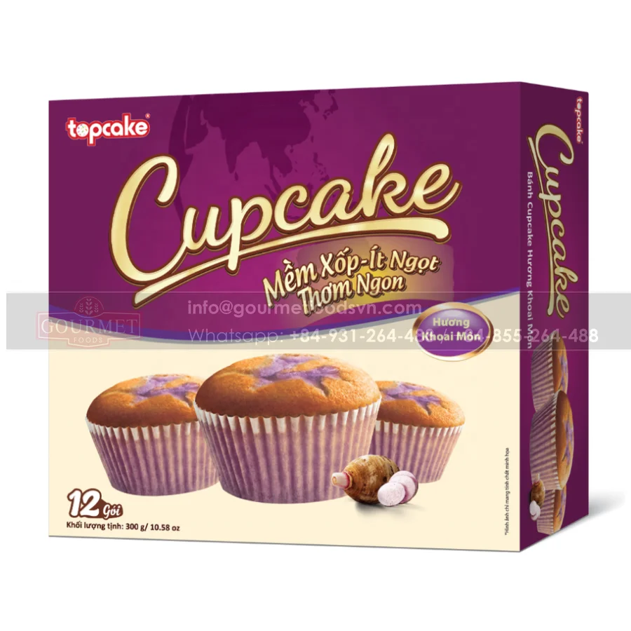 Топпид Таро капкейк вкусный, пушистый топпид торт с очень жирным слоем крема для ТАРО снаружи мягкий, ароматный, гладкий