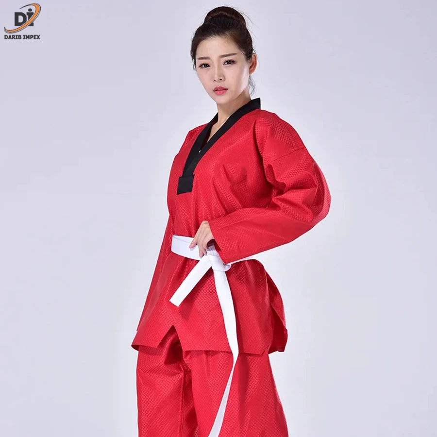 Factory Made Taekwondo Uniform with Wholesale Custom Logo, Plus Size Martial Arts Taekwondo Uniform