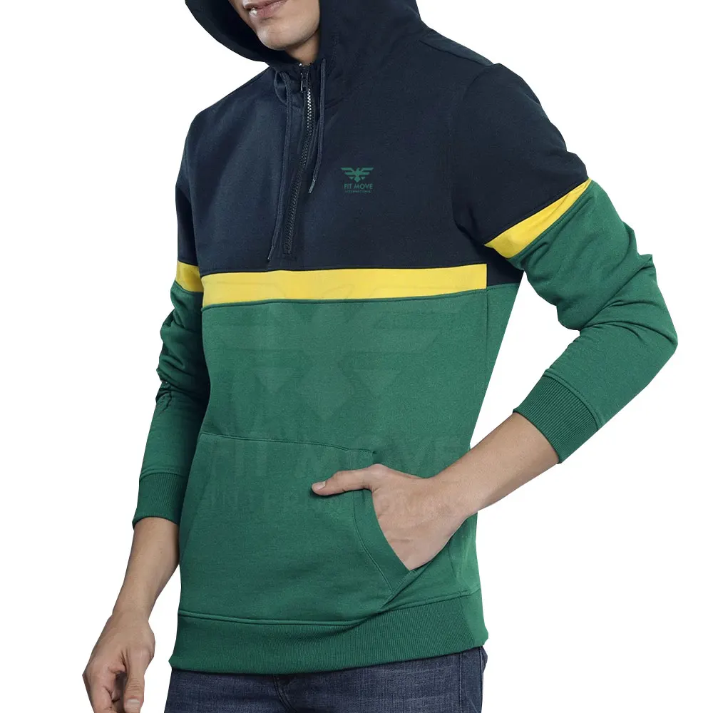 Warm Clothing Plus Size Men Quarter Zipper Hoodies Factory Made Winter Wear Quarter Zipper Hoodies