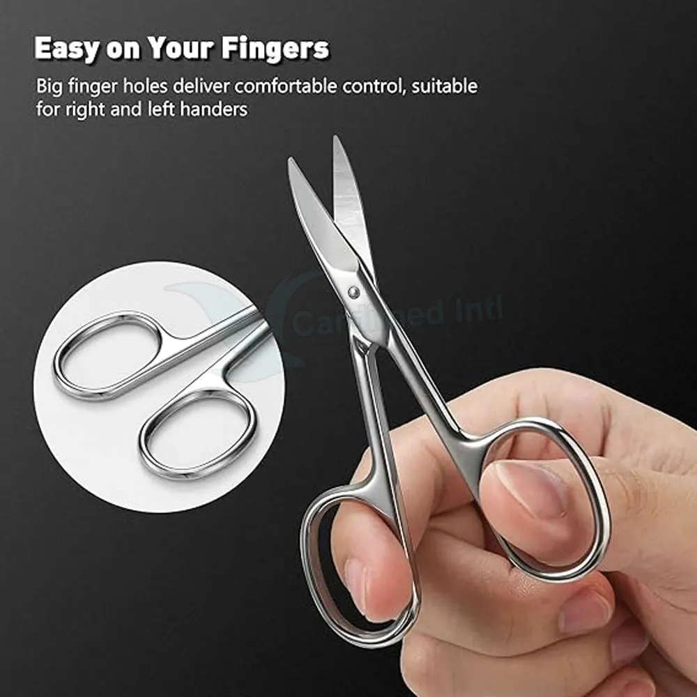Cuticle Nail Scissors Stainless Steel with Extra Sharp Tip & Blades Professional Manicure Scissors