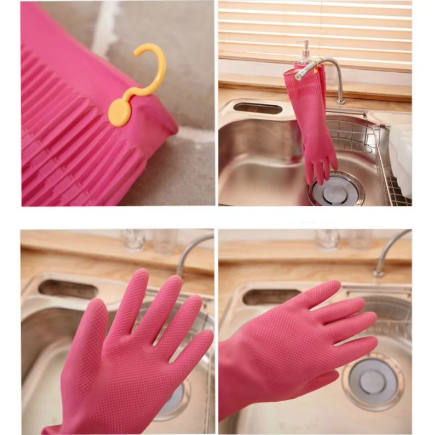 Scotch Brite 3M Anti-Slip Household Gloves, With Genuine 3M Hanger, 39cm Long - Helps Clean Doors, Wash Clothes