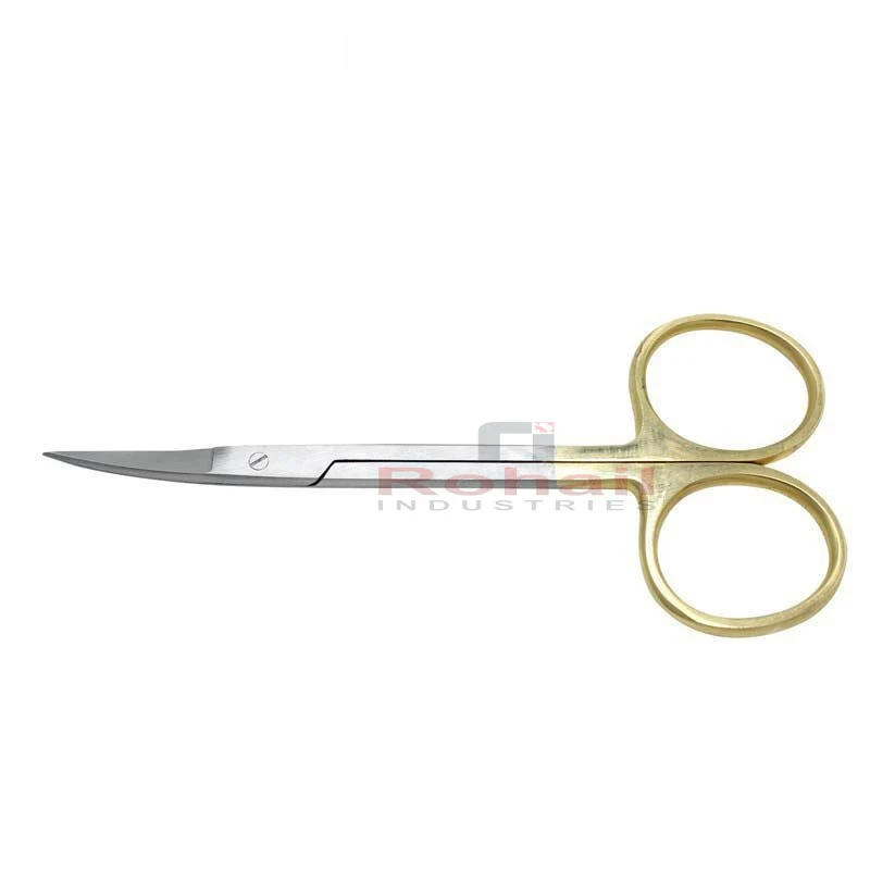 Радужки Резинки ножницы с прямым и изогнутым направлением работы стоматологические хирургические сделано в Пакистане RI-DI-0062