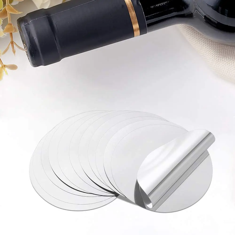 Aluminum Foil Silver Thin Reusable Wine Whisky Pourer Dropstopping Pour Disk Spout