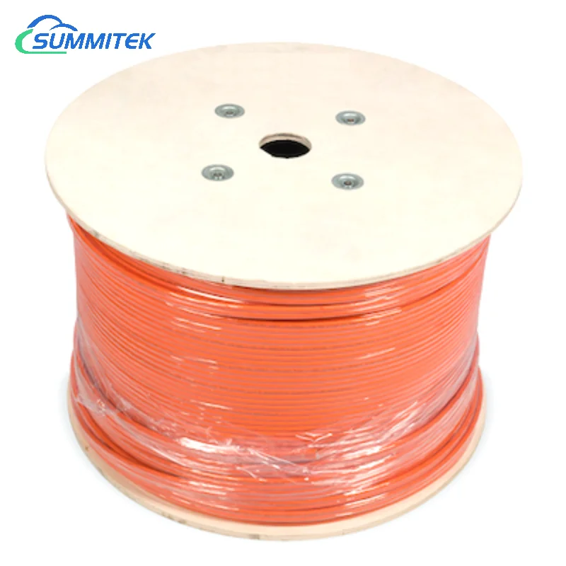 Indoor S/FTP SFTP CAT7A Lan Cable 23AWG 0.57mm Stranded Solid Copper OEM Category7A PVC Jacket CM CMR 4p twist pair 305m 1000ft