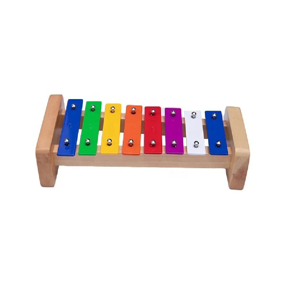 Package Sound Educational Feature Musical Instrument Toy Coloured Mini 8 Tone Metallophone from Singapore