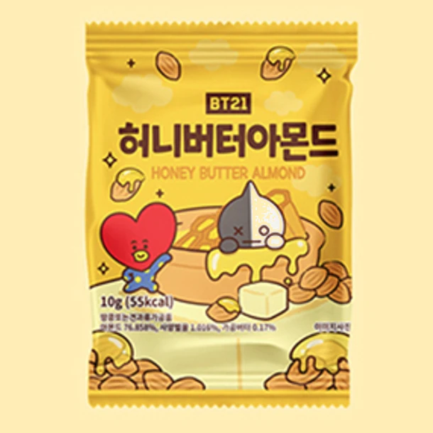 Honey Butter Almond 10g Delivery from Korea on the fastest way New Arrival Product In Korea Best Price and Good Product