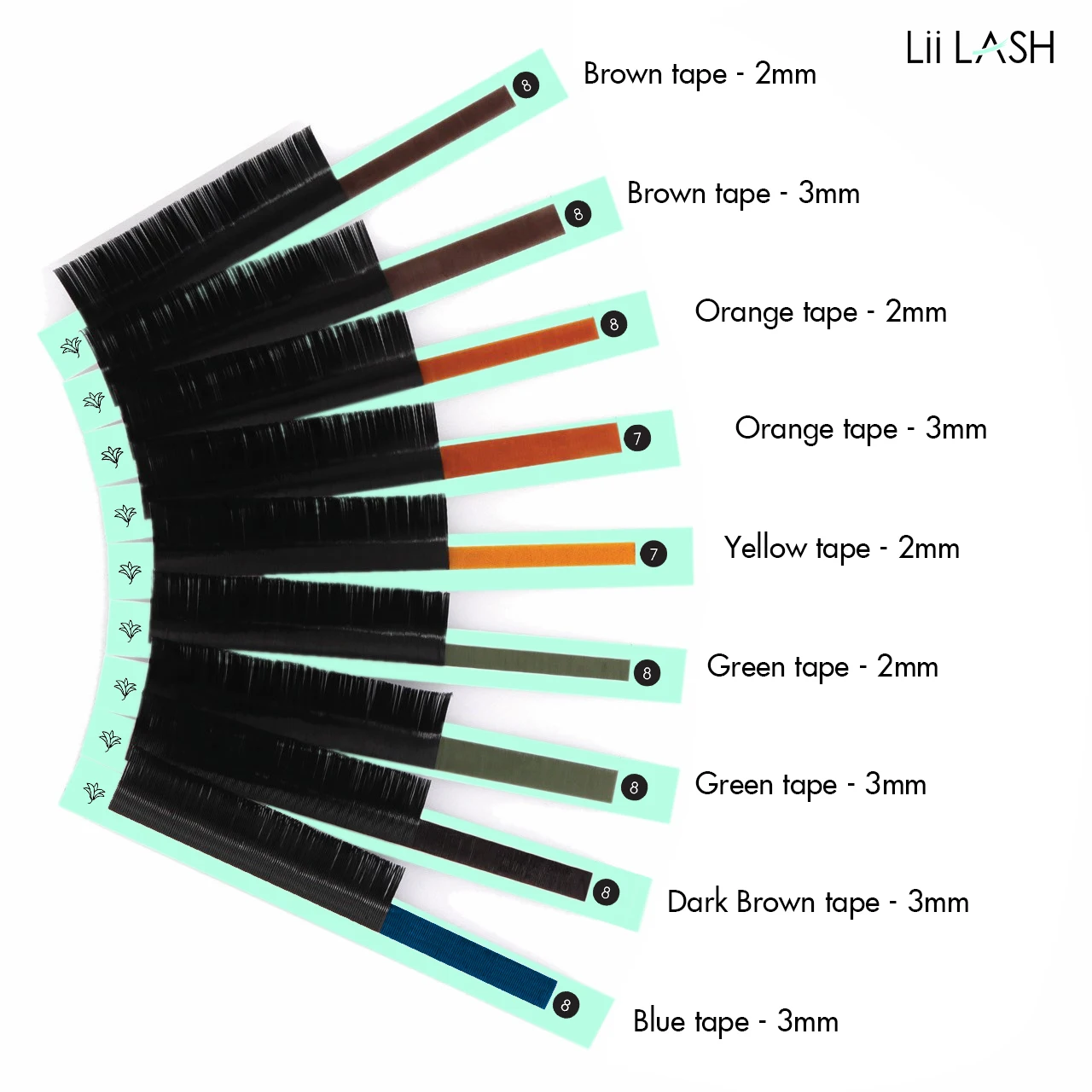 Matte Korean PBT Classic Individual Lash Extensions Trays 0.03 05 07mm Cashmere Eyelash Extensions Supplier