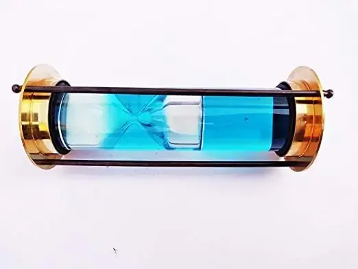 latest design shiny polished Sand Timer Antique Nautical Hourglass Brass frame count down Glass for gift