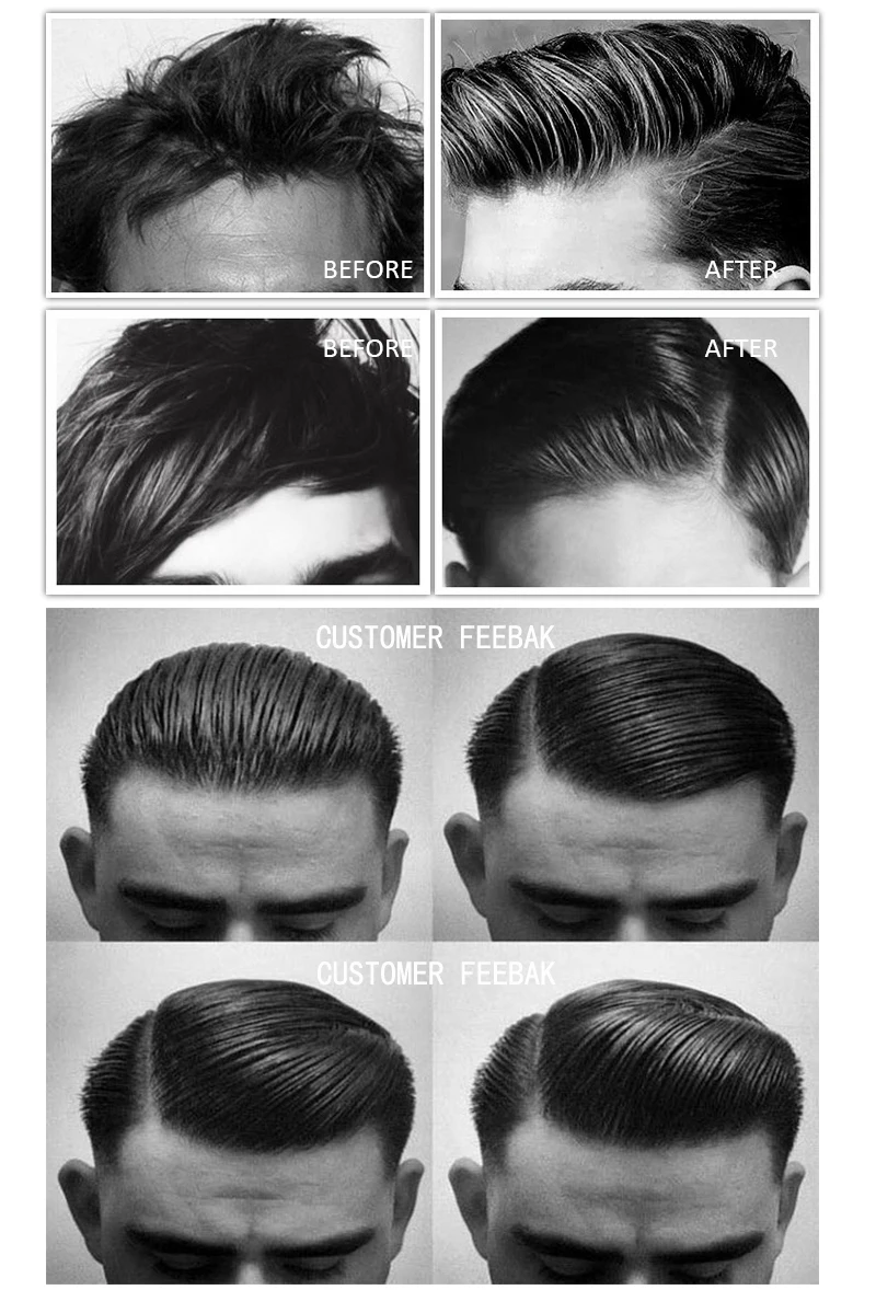 High Quality Easy to Wash Men Classic Look Medium or Extreme Hold Hair Pomade Private Label