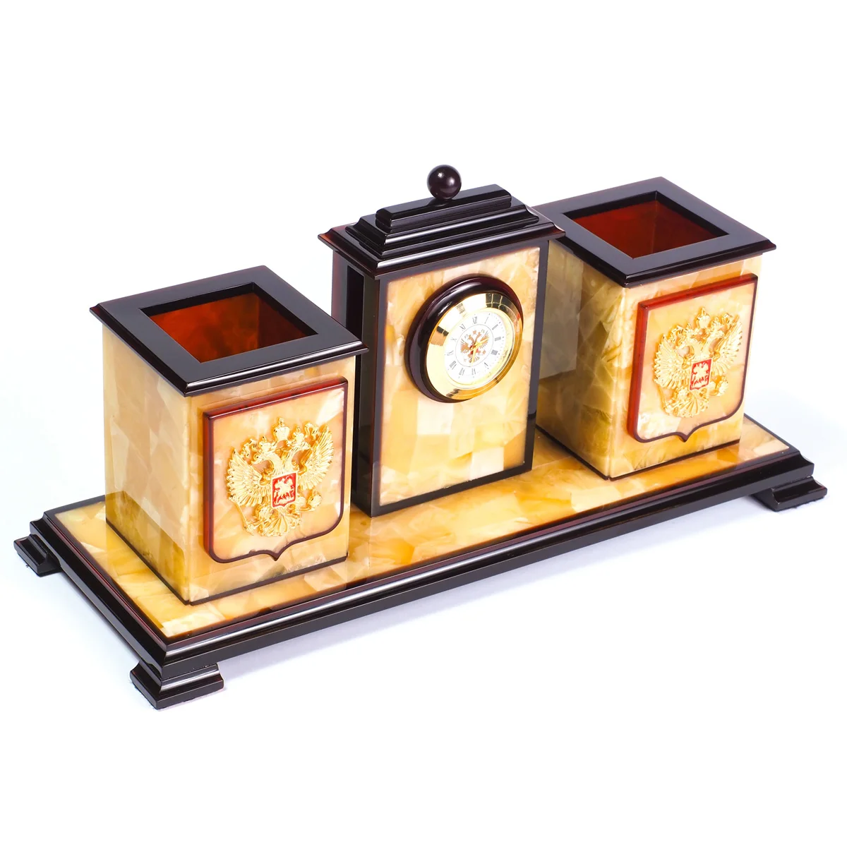 Stationery sets made of amber