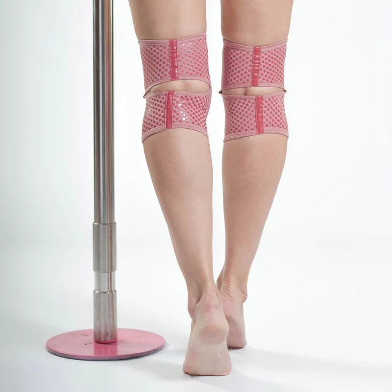 Shemax Pole Dance Fitness Gym Yoga Grippy knee pads Dusty Rose