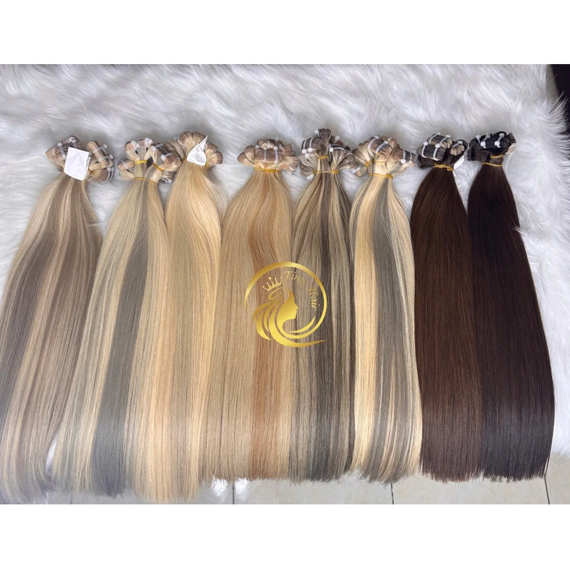 European High Quality Customizable Hair Extensions Wigs Virgin Hair Bundles Tape Hair Clip Vietnam Origin Top Grade Human Hair