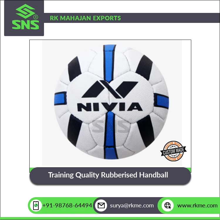 Indian Supplier of Good Quality Extra Grip Surface Hand-Stitched Training Quality Rubberized Handball at Competitive Price
