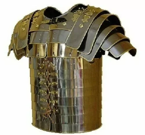 Authentic Medieval Roman Lorica Segmentata Armor Mild Steel with Brass Trim Knight Armor Perfect for Reenactments and Cosplay