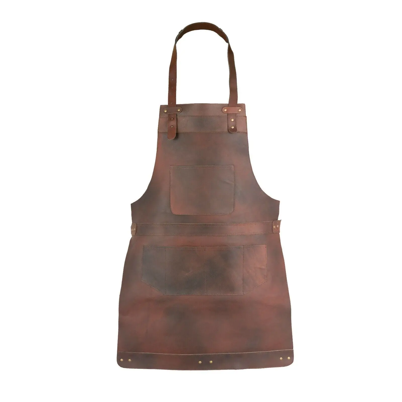 Premium Handmade Leather Welding Apron XL Size Design for Men Comfortable Chef Cooked Kitchen Factory Restaurant Use