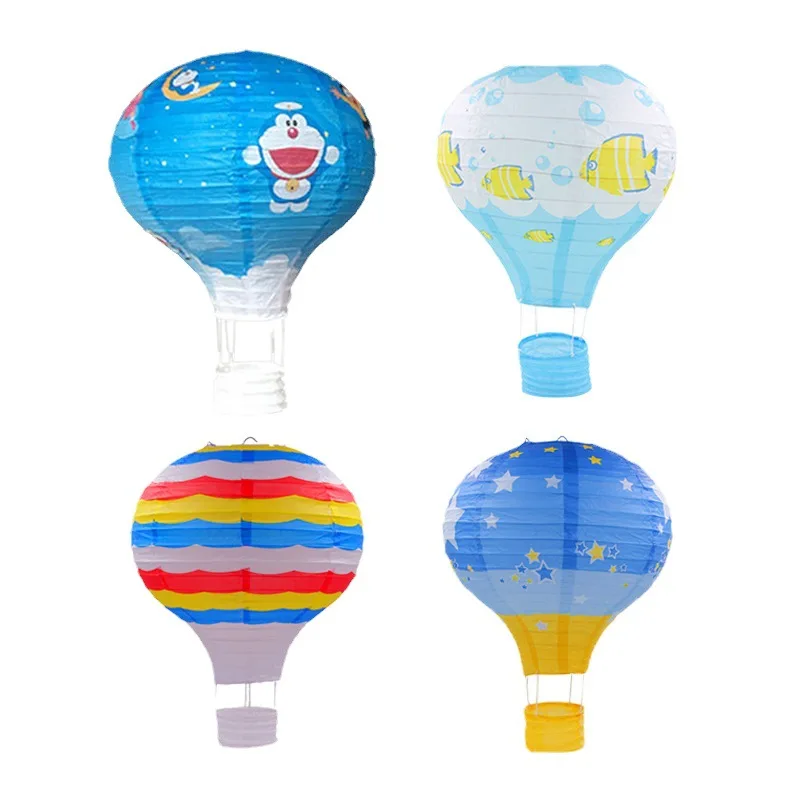 Wholesale Hot Air Balloon Rainbow Paper Lanterns Wedding Birthday Engagement Christmas Party Decoration