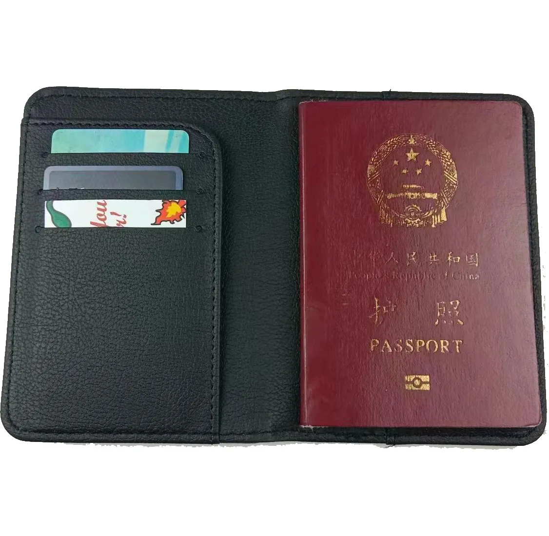 High Quality Customize Logo PU Leather Travel Passport Holder Cover