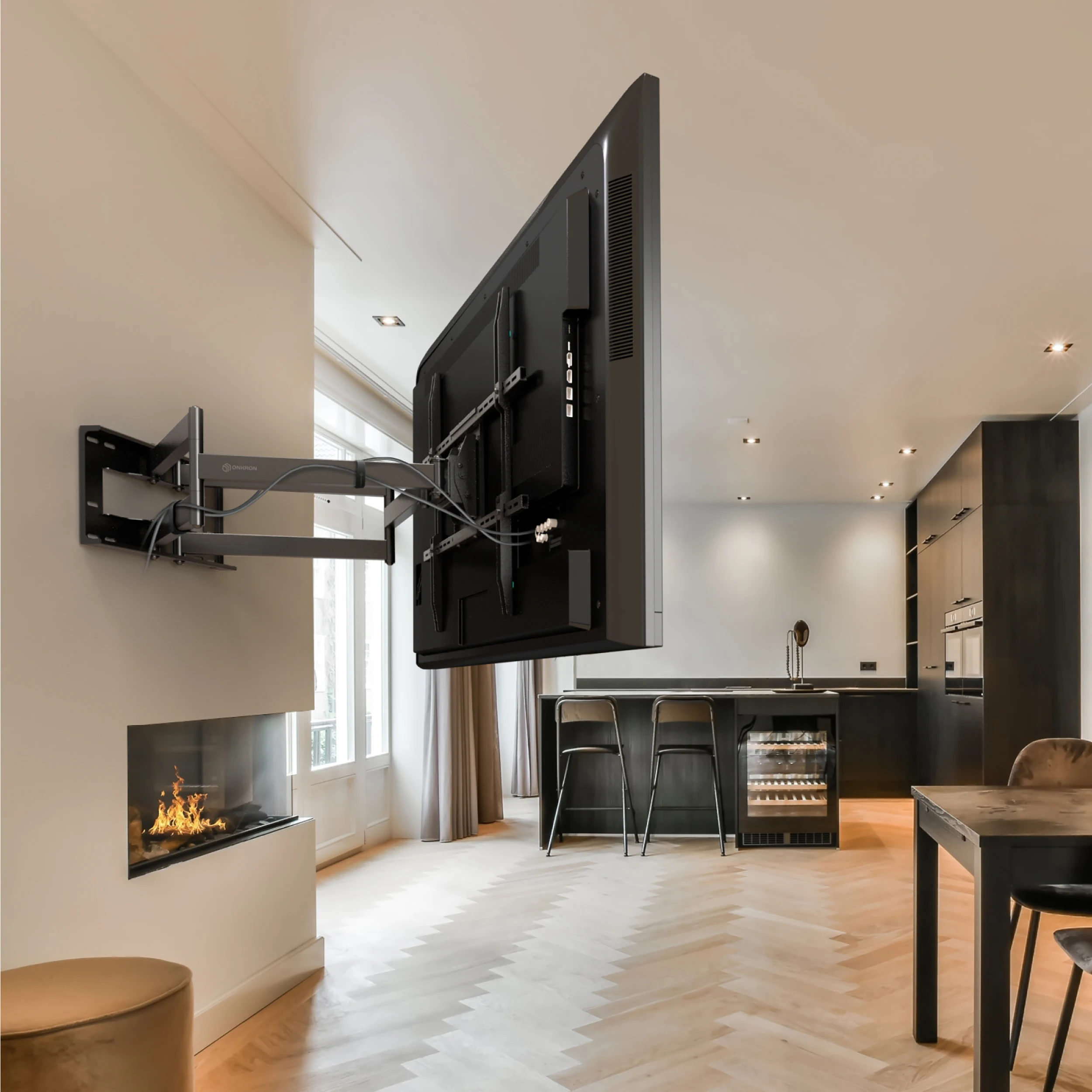 Оптовая продажа кронштейн ONKRON для телевизора с полным движением телевизоров диагональю 42-110 дюйма до 220 фунтов поворотом и наклоном длинной рукояткой-40 дюймов VESA 800x600