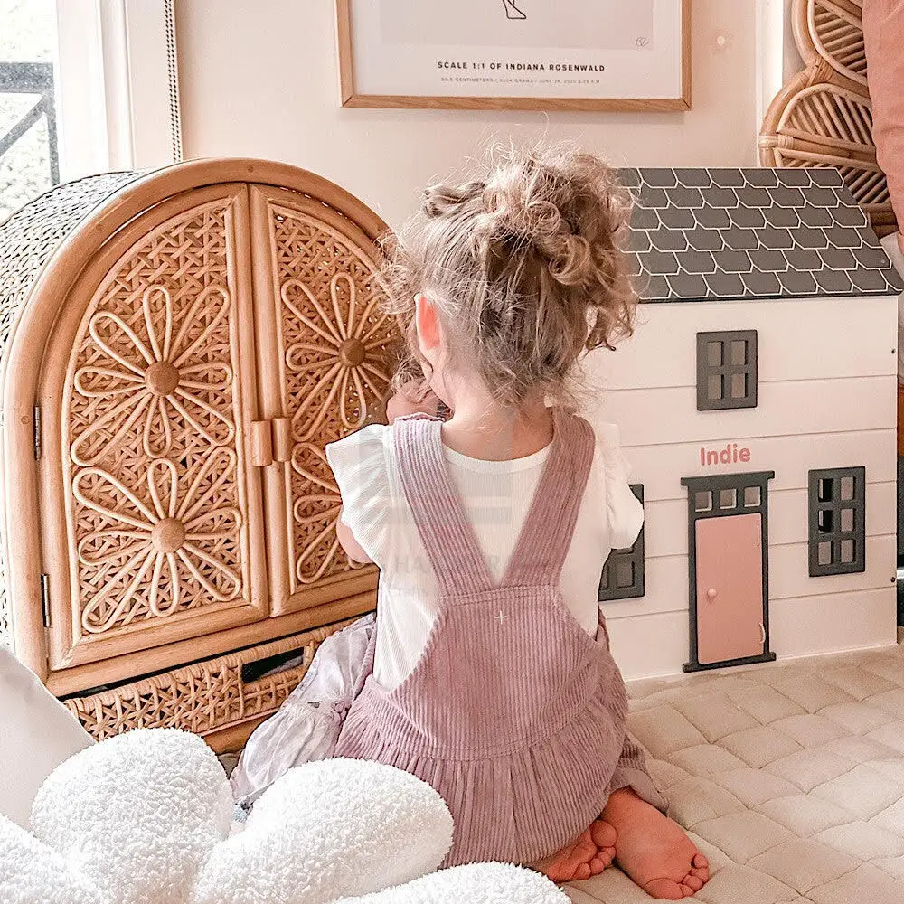 Unique design wholesale doll house rattan natural furniture for dolls low price high quality best price 2023