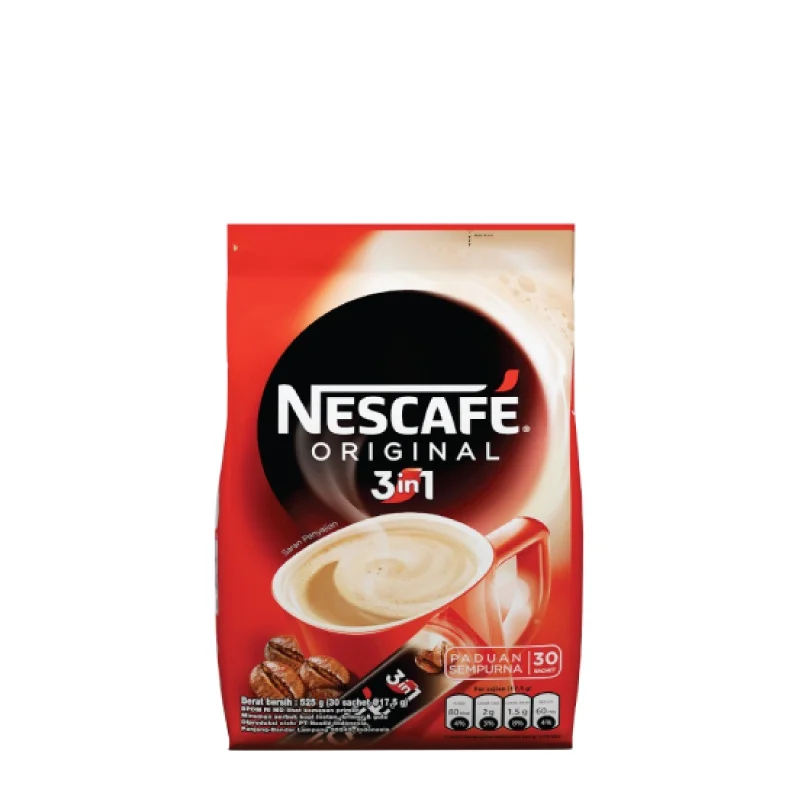 WHOLESALE Beverage Instant Coffee Nescafe-Original 17,5g Bag 3 in 1 PBG Caffeine Bitter Indonesia Products. HOT SALE