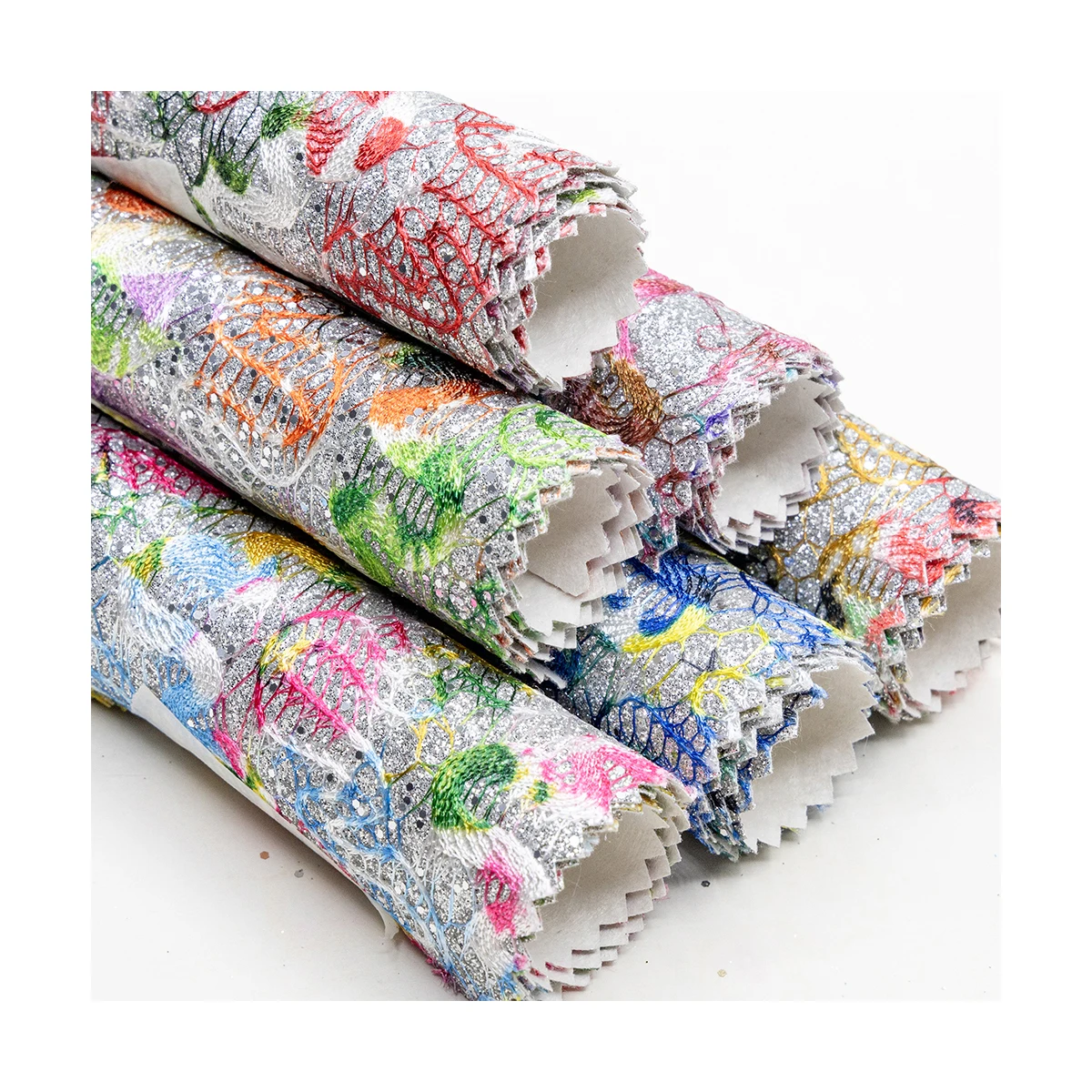 Высококачественная блестящая кружевная искусственная кожа для сумок вышивка полиуретановая виниловая банта и украшения