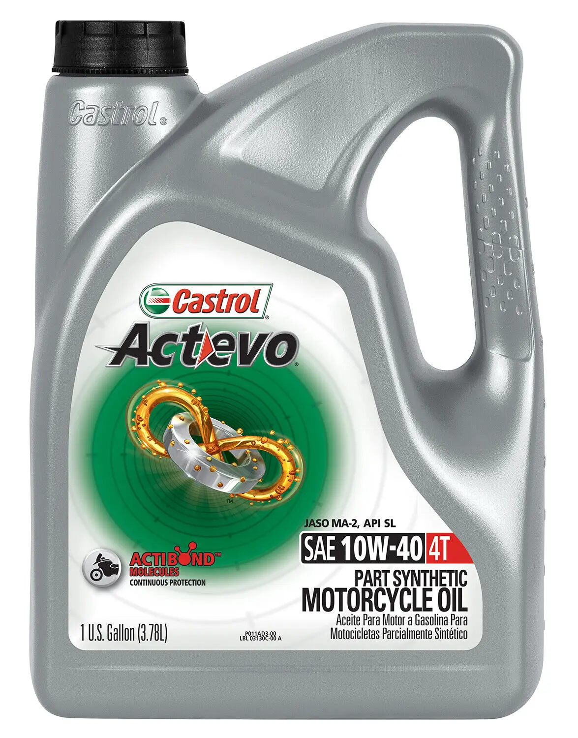 Castrol 10W40 Actevo X-tra 4T Motorcycle Oil  3 Pack 1 Gallon