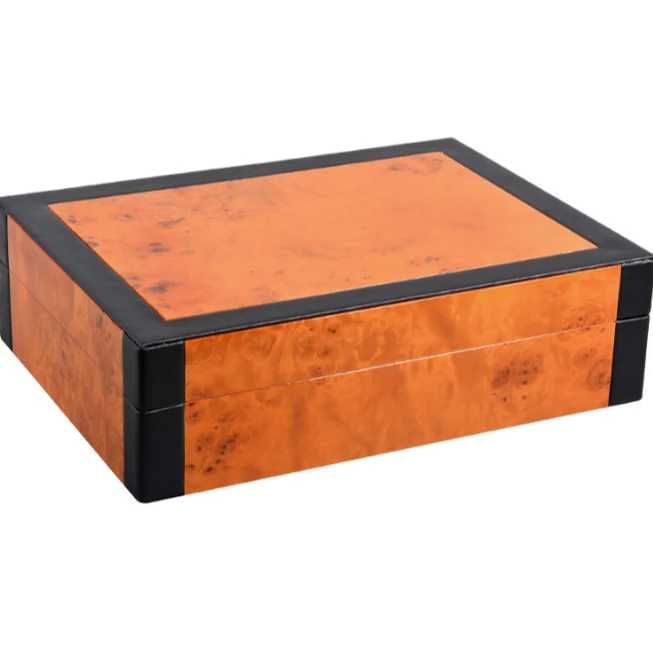 Manufacturers custom new cigar case splicing PU leather cigar case cigar humidor