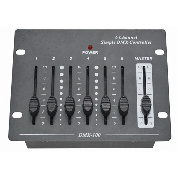 Factory Direct Supply 6 Channel Manual Switch Simple DMX DJ Controller with 3Pin female DMX connector