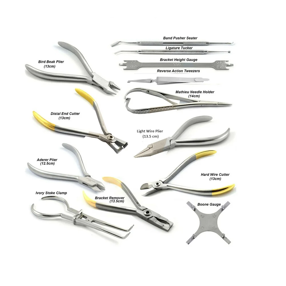Bracket & Braces Arch Pliers Set 13Pcs Orthodontics Instrument Set up kit