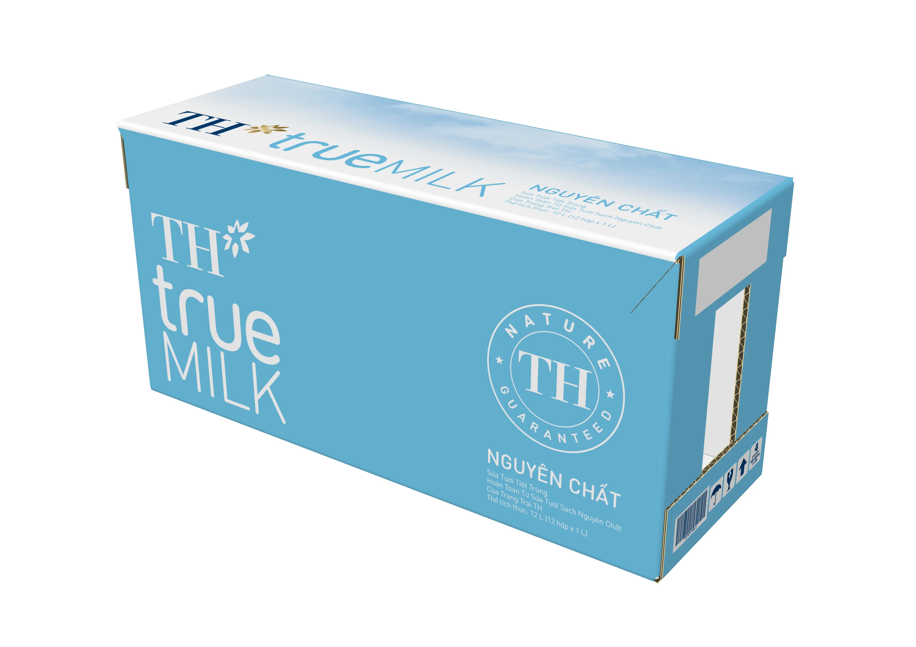 TH True Milk UHT Pure Fresh Milk 1000ml Natural Sweetness Direct Use Box Packaging Sterilized Whole Milk