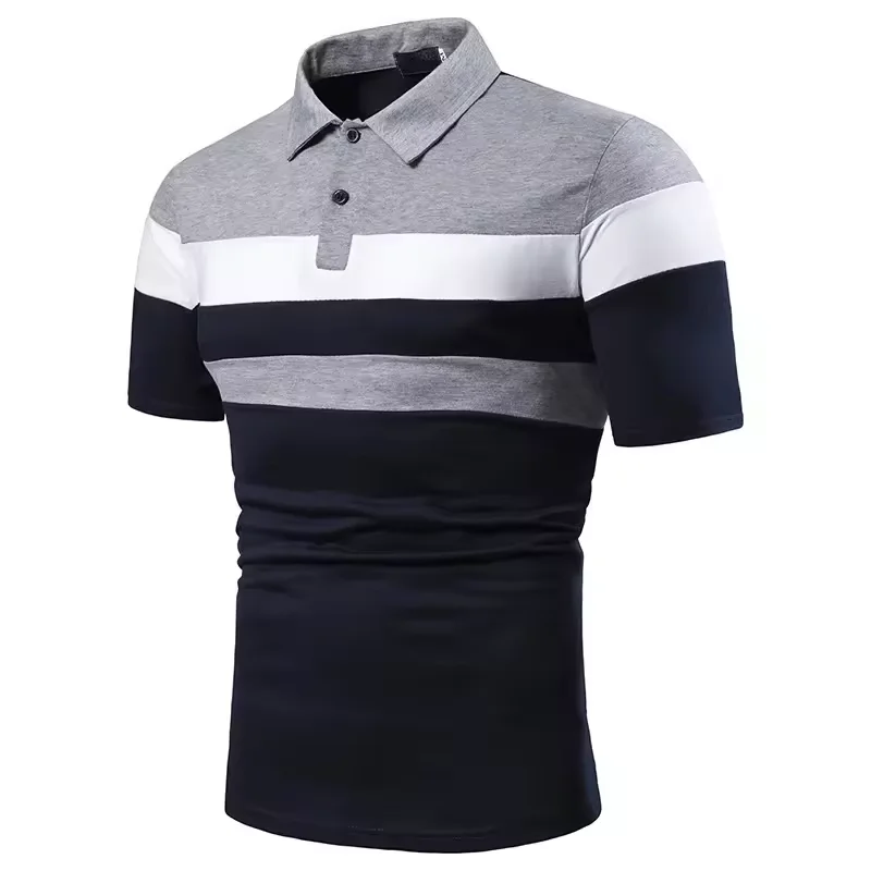 High Quality pattern polo wholesale custom your own logo 100% polyester quick drying men polo shirt