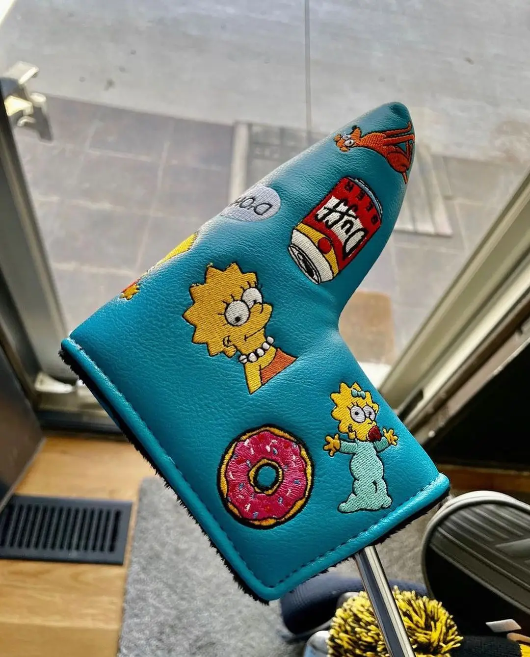 Premium High Quality Gradient PU Leather Golf Putter Cover Headcovers and Clubs Protector Animal Black Golf Driver Cover