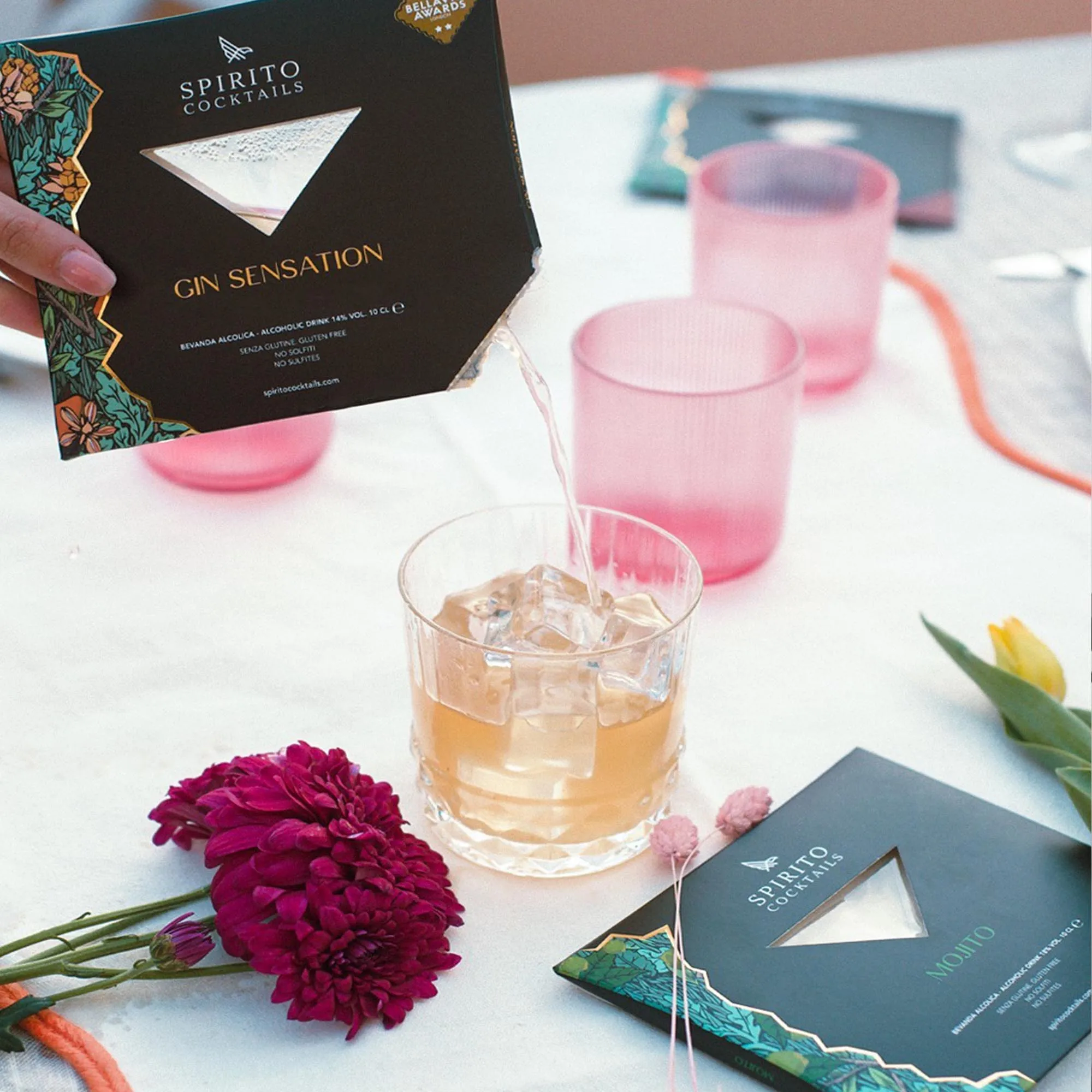 Предварительно смешанный Джин ощущение кустарного качества сделано в Италии с ремесленными спиртными напитками для домашнего бара