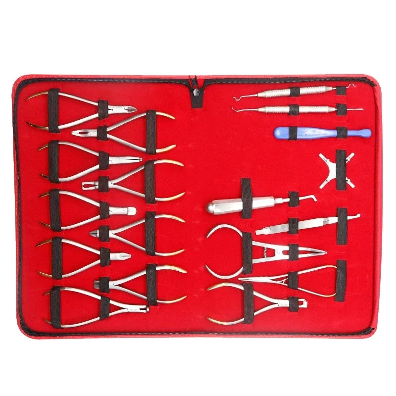 18Pcs Orthodontic Pliers Set Dental Forming Forceps Orthodontic Tools Dental Restoration Dental Restoration Instrument