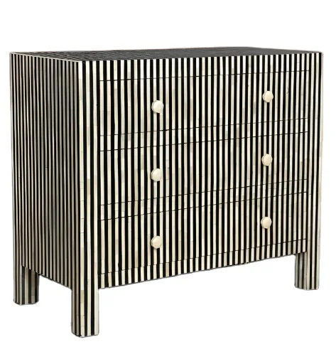 High Quality Bone Inlay Chest Drawer Living Room Cabinet Furniture Antique Style Bone Inlay Dresser Cabinet From India