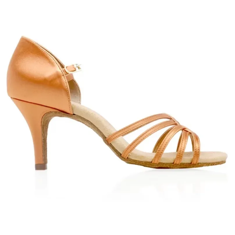 BS 0173 Ladies Latin Shoes Satin Fabric Premium Quality Best Selling Model Soft and Flexible Custom Design Custom Packing & Logo