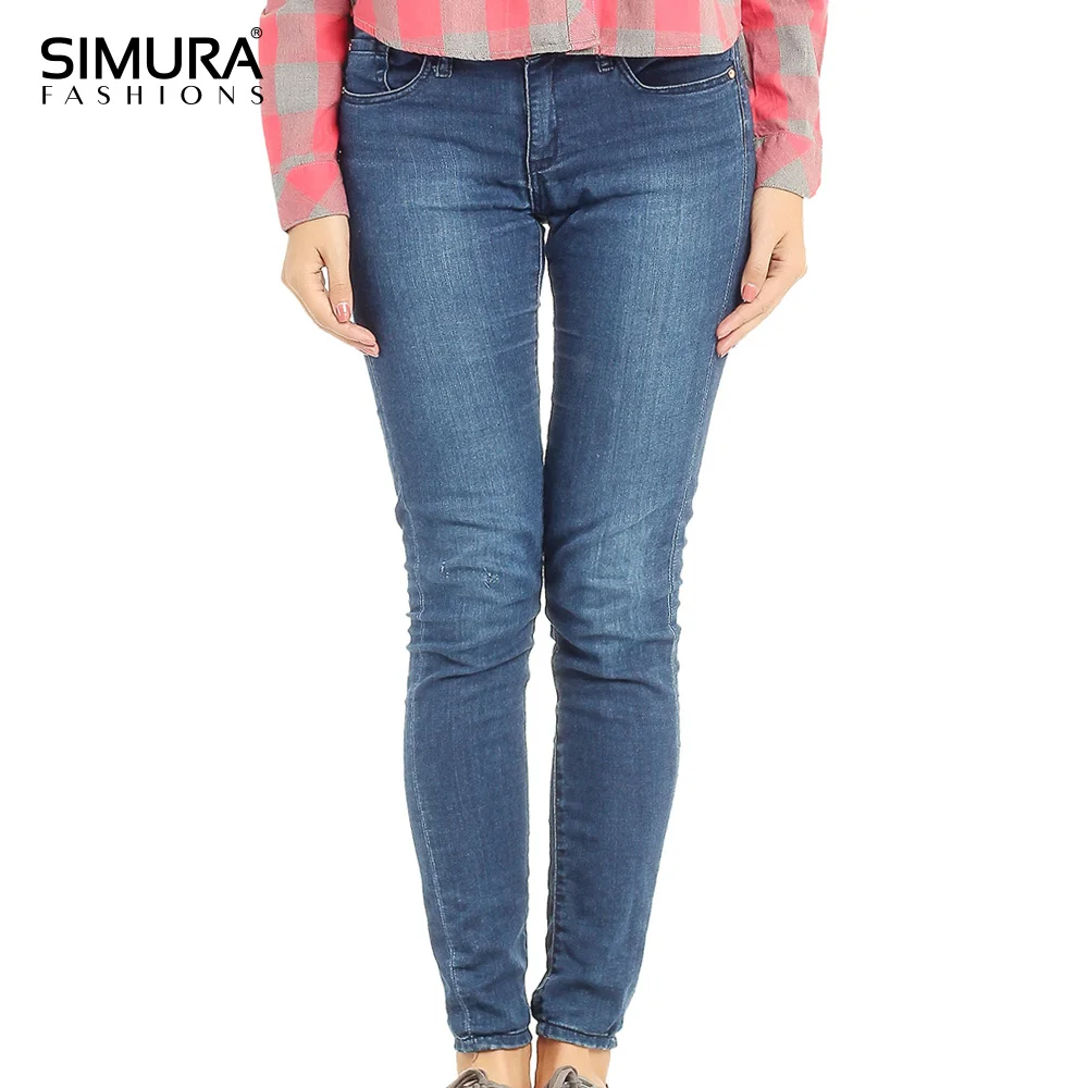 High-Quality Online Shopping  Trending New Design Wholesale Cheap Female Stylish Skinny Slim Fit Denim Jeans Pant For Ladies