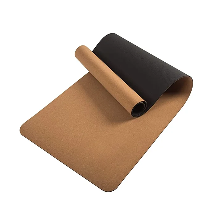 Printing logo rubber cork yoga mat natural 3mm 2mm vitality cork yoga mat foldable cork set bio degradable