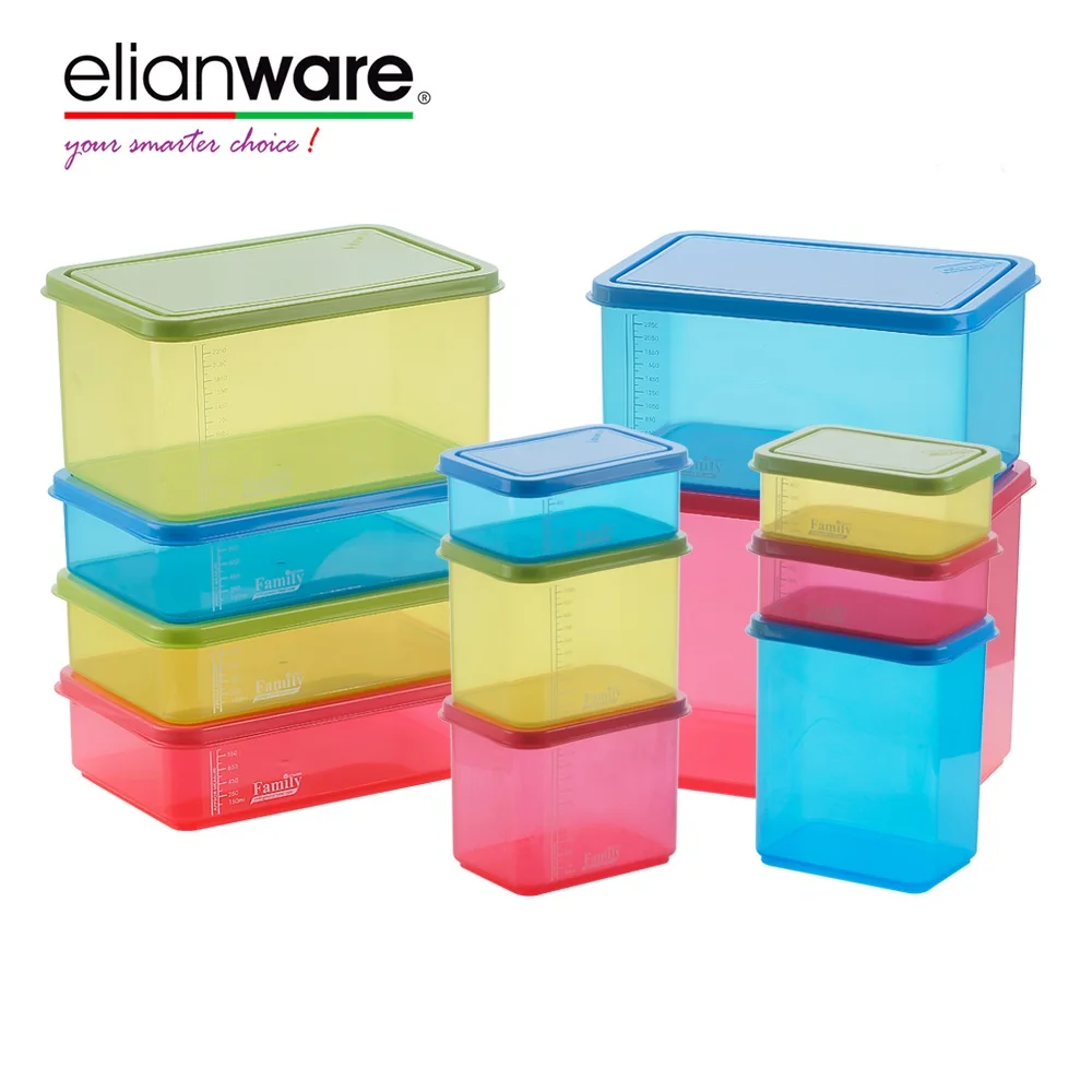 Elianware Family Food Case Fridge Organizer Stackable Food Container Food Carrier Tiffin Fridge Storage Organiser
