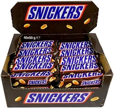 SNICKER 24 Pack Bittersweet Chocolate Bars Solid Peanut Chocolate Spread Ball Cup Patterns Featuring Candies Biscuits Jam Fruit