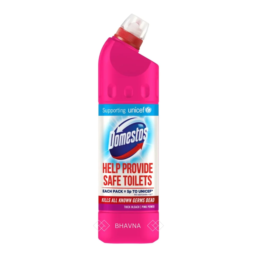 750ML X 9pcs per Carton Stocked Bathroom Cleaning Original Toilet Cleaners Multi-purposes (UK) PINK DOMESTOS BLEACH