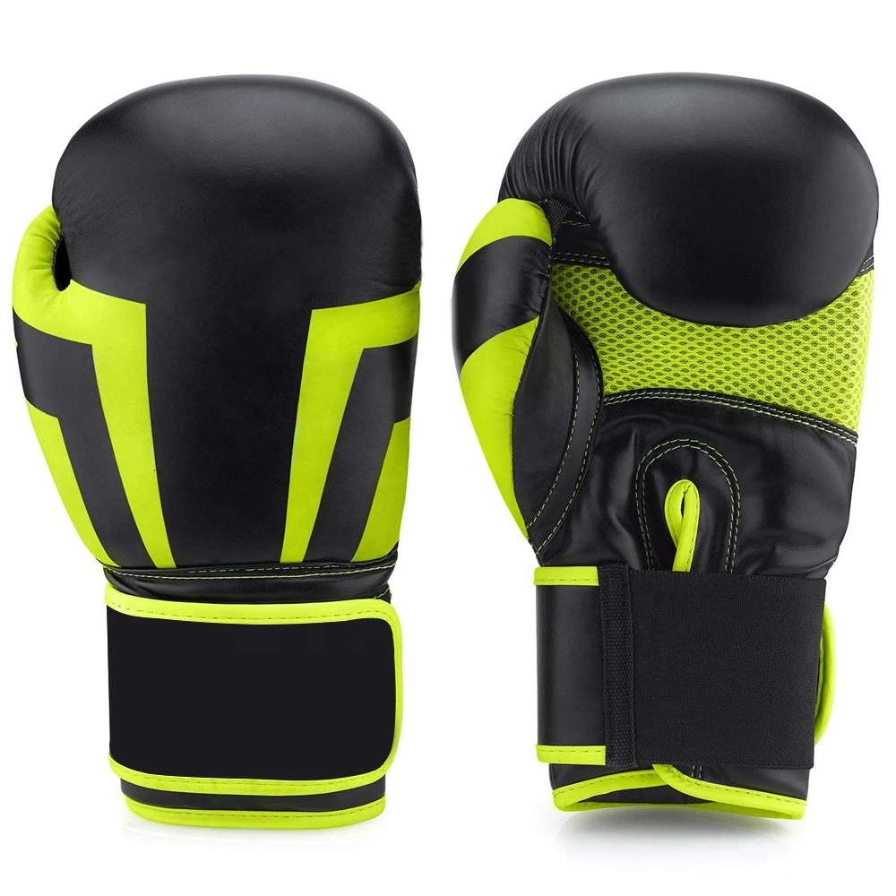 Fashion PU Leather Boxing Gloves for Training Martial Arts New Black Red OEM Logo Thai Color Material Adults People Origin Type
