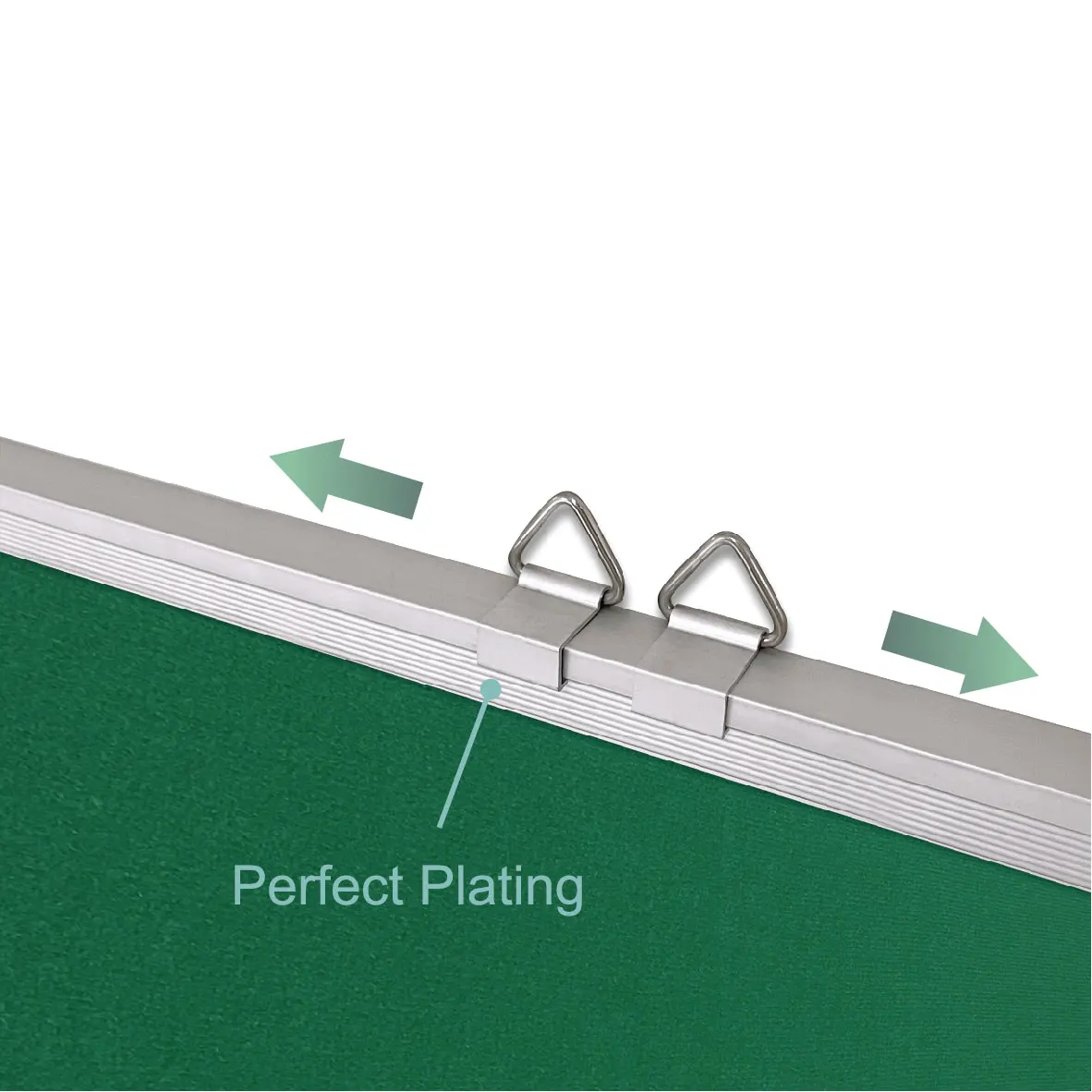 Доска для объявлений из зеленой бархатной ткани