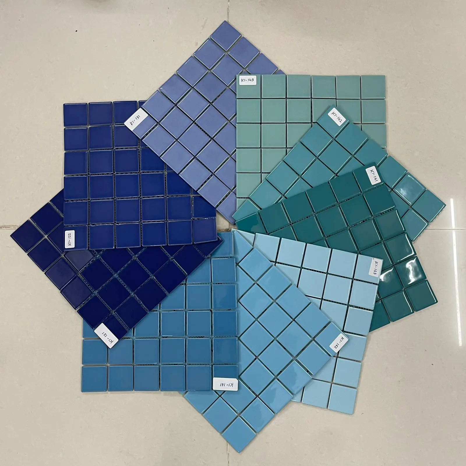 Porcelain Mosaic Tile Glossy/Matt in Hexagonal Square Lantern Fish Scale etc for Wall Kitchen Backsplash swimming pool